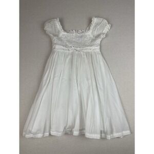 Debenhams Tigerlily Dress 3-4 Years Cream Cottage‎ Embroidery Crochet Sequin Bow